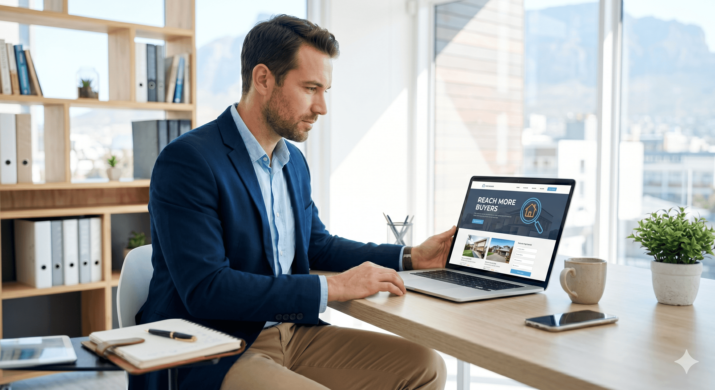 Wholesaler reaching buyers on a laptop