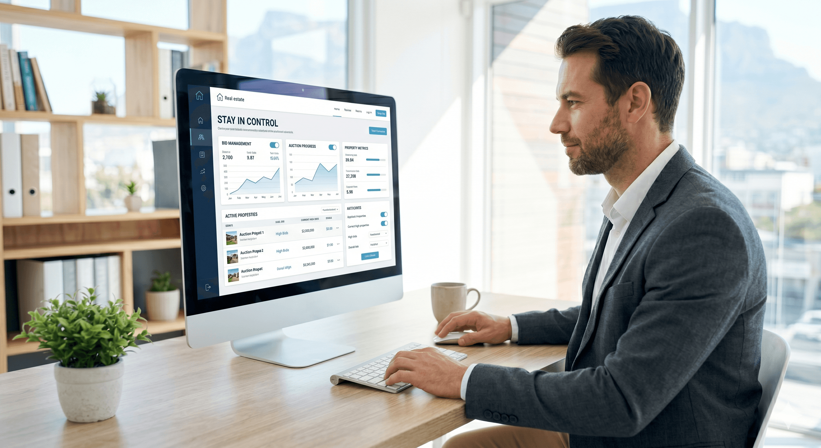 Seller monitoring auction dashboard